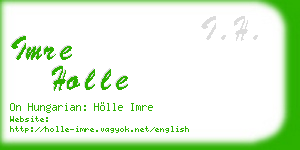 imre holle business card